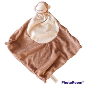 Angel Dear Monkey Lovey Blanket Knotted Corners Baby Security Blanket Toy